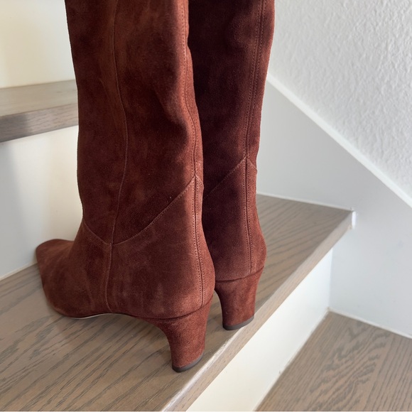 NWOB Staud Western Wally Boots in Mahogany Brown - Picture 6 of 7
